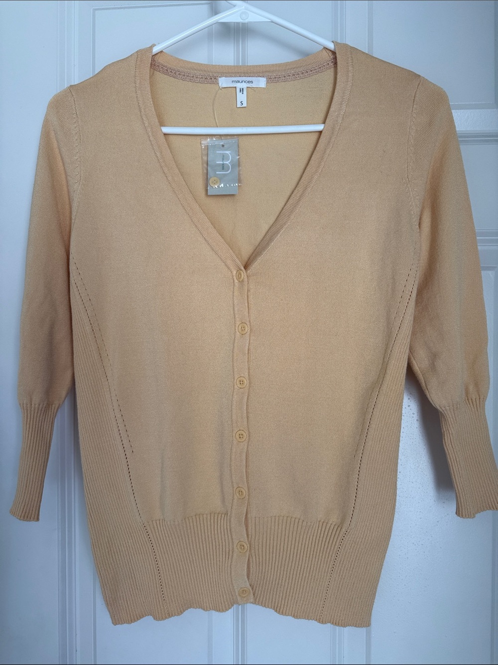 Maurices Women's Button Front V-Neck Cardigan - Pale Yellow